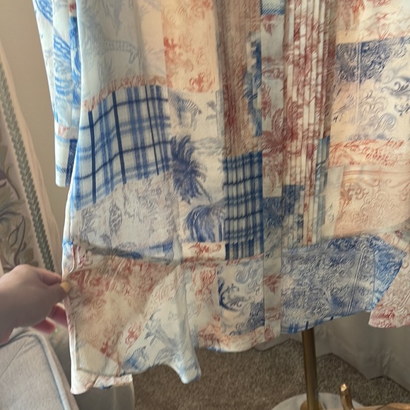 $498 NEW TORY BURCH Silk Patchwork shirt dress 8 - Picture 10 of 14
